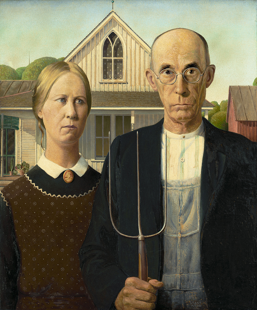 American Gothic in Detail Grant Wood